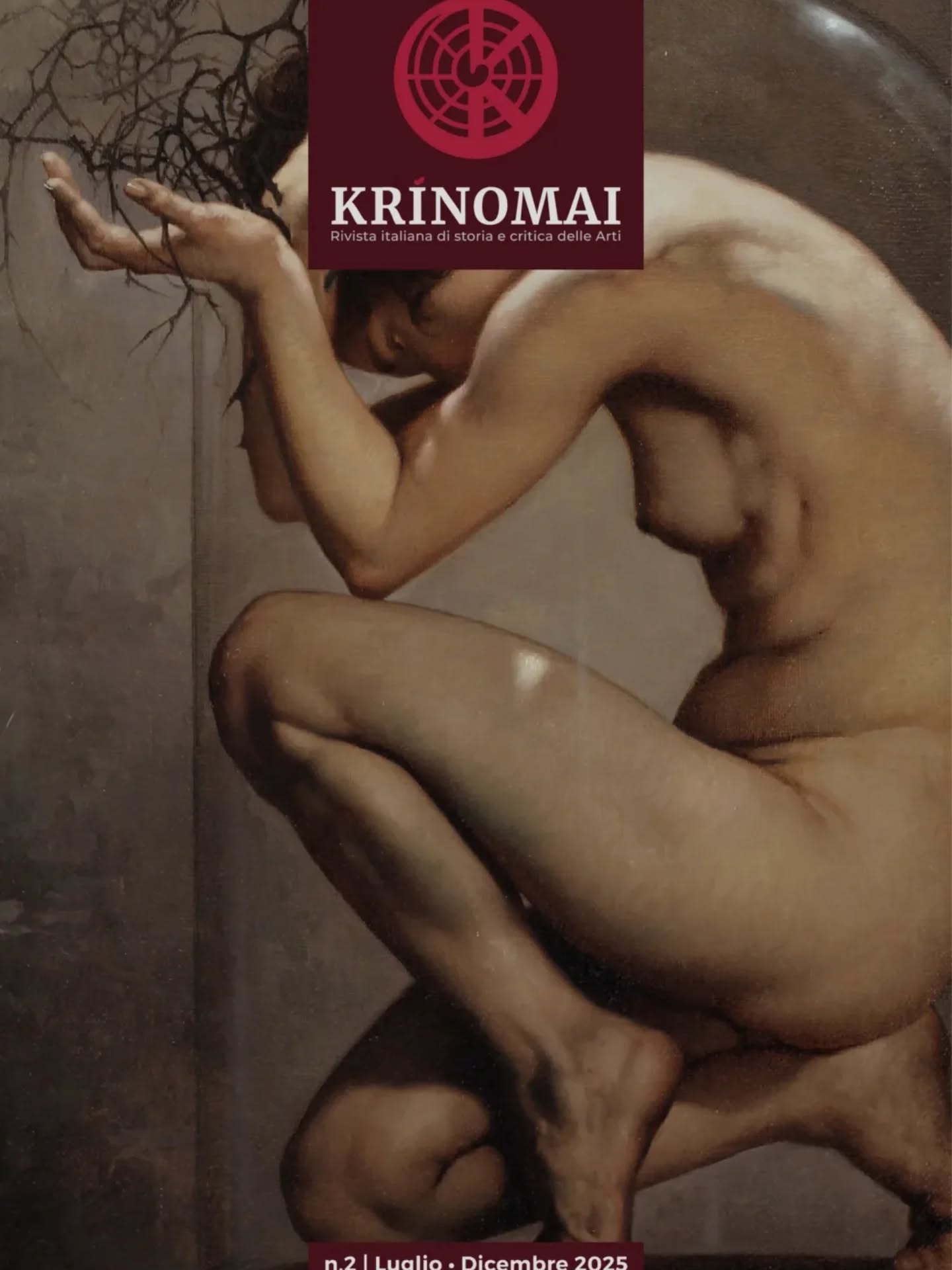 È stato pubblicato il numero 2 (luglio-dicembre 2025) di «Krínomai. Rivista italiana di storia e critica delle Arti».

224 pagine in italiano e inglese per una miscellanea inerente tematiche artistiche, declinate in varie sfumature.

Contiene saggi a firma di Francesco Danieli, Maria Grazia Lopardi, Paolo Vincenti, Franco Danieli, Cesare Orlando, Francesco Lenoci, Pamela Blago, Giancarlo Capra, Vincenzo Sardelli. Al suo interno poesie inedite di Regina Resta, Francesco Rizzo, Rocco Marra, Paola Maritati e recensioni a cura di Maria Grazia Melandri, Laura Minerva, Gabriele Federico e Maria Luisa Sergi. Chiude la miscellanea «KrinoKids», la rubrica per i più piccoli a cura della vicedirettore Blago, con la lezione su I colori.

🌐 www.krinomai.it